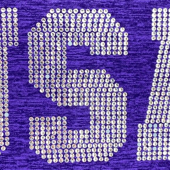 USA Shooting Rhinestone Bling Purple 1/4 Zip Sweatshirt Womens Size Large - Picture 8 of 12